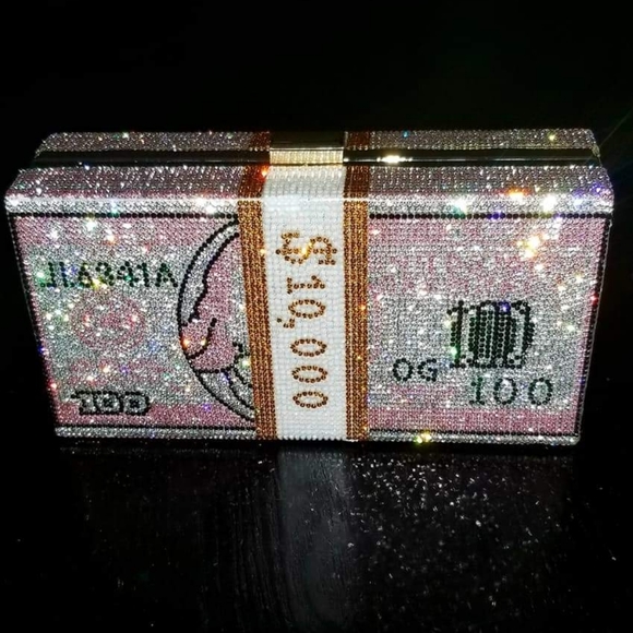 Bling Money Clutch Purses - Picture 2 of 2